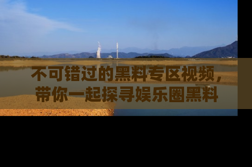 不可错过的黑料专区视频，带你一起探寻娱乐圈黑料