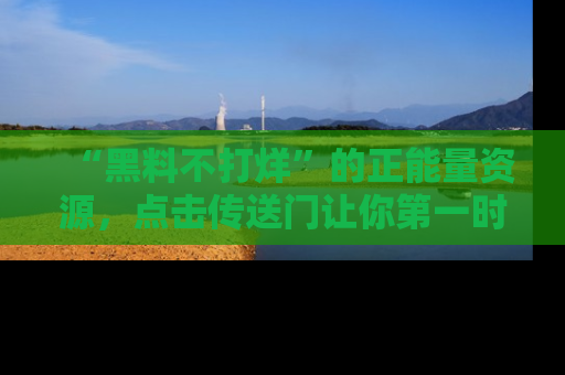 “黑料不打烊”的正能量资源，点击传送门让你第一时间获取最新入口资讯！