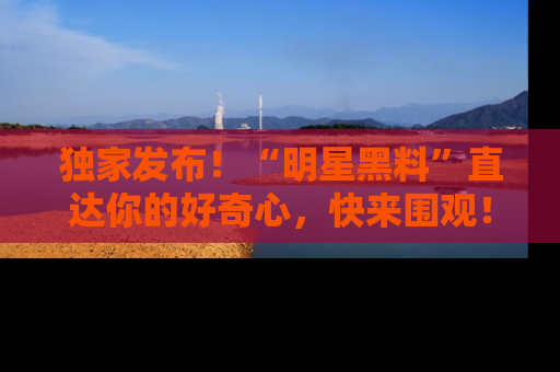 独家发布！“明星黑料”直达你的好奇心，快来围观！