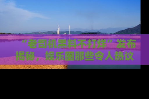 “老司机黑料不打烊”发布揭秘，娱乐圈那些令人热议的黑暗秘密！