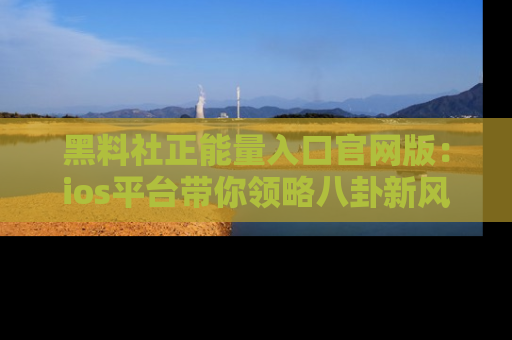 黑料社正能量入口官网版：ios平台带你领略八卦新风潮！