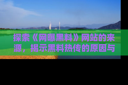 探索《网曝黑料》网站的来源，揭示黑料热传的原因与影响