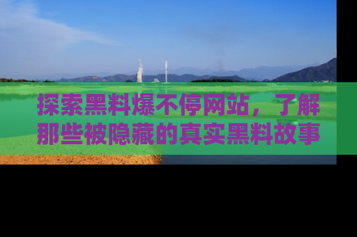 探索黑料爆不停网站，了解那些被隐藏的真实黑料故事