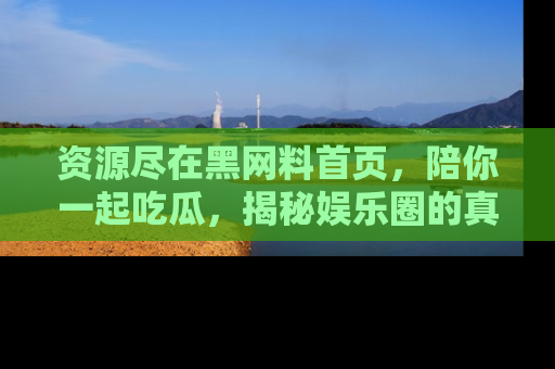 资源尽在黑网料首页，陪你一起吃瓜，揭秘娱乐圈的真实内幕