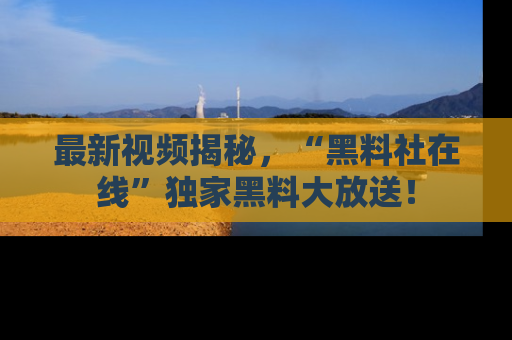 最新视频揭秘，“黑料社在线”独家黑料大放送！